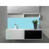 Crédence salle de bain bleu pastel sur mesure