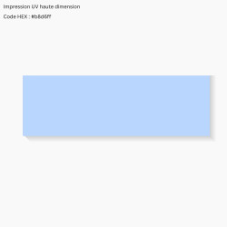 Tablier baignoire sur mesure uni bleu ciel – PVC & alu