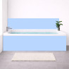 Tablier baignoire sur mesure uni bleu ciel – PVC & alu
