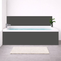 Tablier baignoire sur mesure uni gris foncé – PVC & alu
