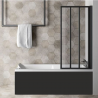 Tablier de baignoire sur mesure uni gris foncé PVC et aluminium