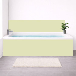Tablier baignoire sur mesure uni beige – PVC & alu