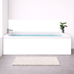 Tablier baignoire sur mesure uni blanc – PVC & alu