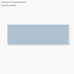 Tablier baignoire sur mesure gris bleu pétillant – PVC & alu