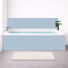 Tablier baignoire sur mesure gris bleu pétillant – PVC & alu