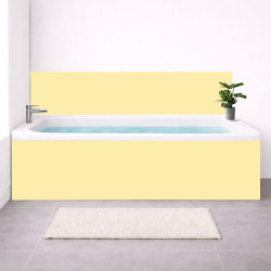 Tablier baignoire sur mesure uni jaune – PVC & alu