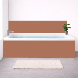 Tablier baignoire sur mesure uni marron cacao – PVC & alu
