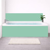 Tablier baignoire sur mesure uni vert – PVC & alu
