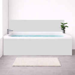 Tablier baignoire sur mesure gris clair – PVC & alu