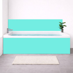 Tablier baignoire sur mesure Bleu Pastel – PVC & alu