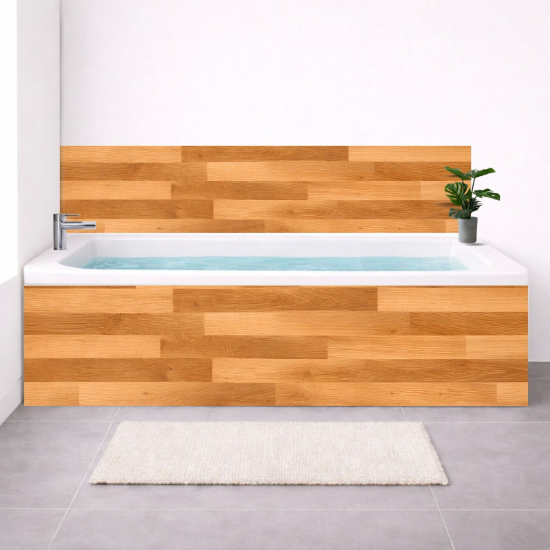 Tablier baignoire sur mesure Chêne Naturel Contemporain