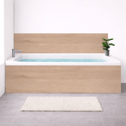 Tablier baignoire sur mesure Chêne Lumière – PVC & alu