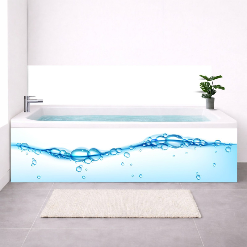 Tablier baignoire sur mesure Bulles Aqua Pure – PVC & alu