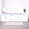 Tablier baignoire sur mesure effet marbre blanc – PVC & alu