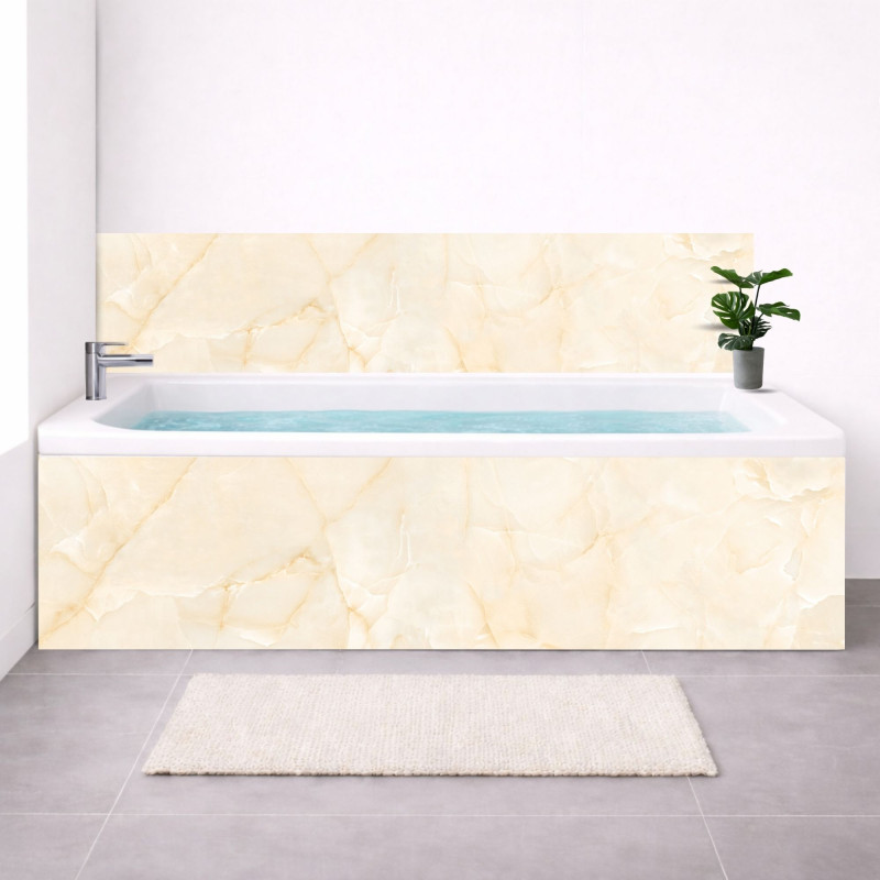 Tablier baignoire sur mesure Marbre Beige Impérial