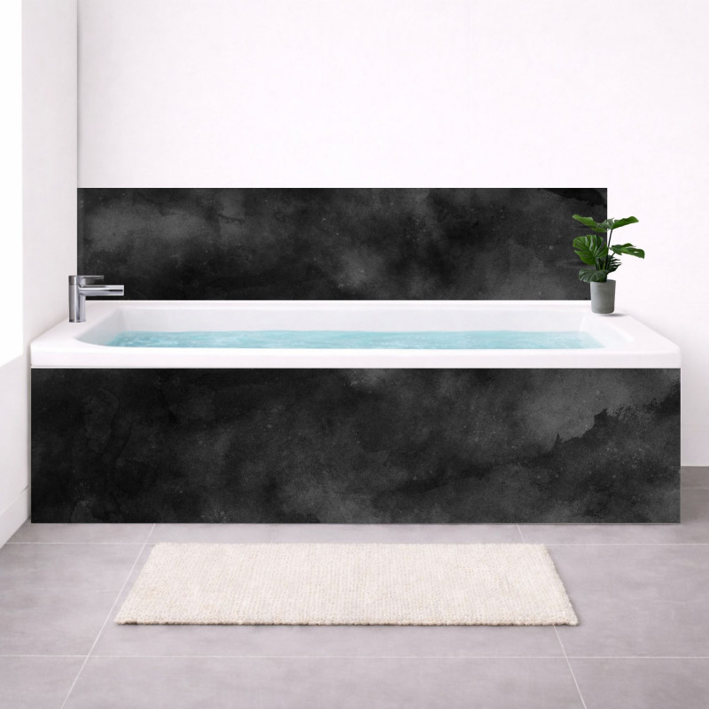 Tablier baignoire sur mesure Nuages Noirs – PVC & alu