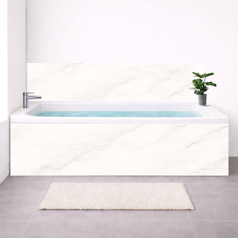 Tablier baignoire sur mesure Ardoise Clair – PVC & alu
