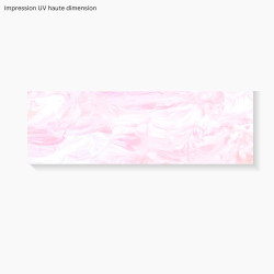 Tablier baignoire sur mesure effet marbre rose – PVC & alu