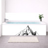 Tablier baignoire sur mesure montagne noir et blanc