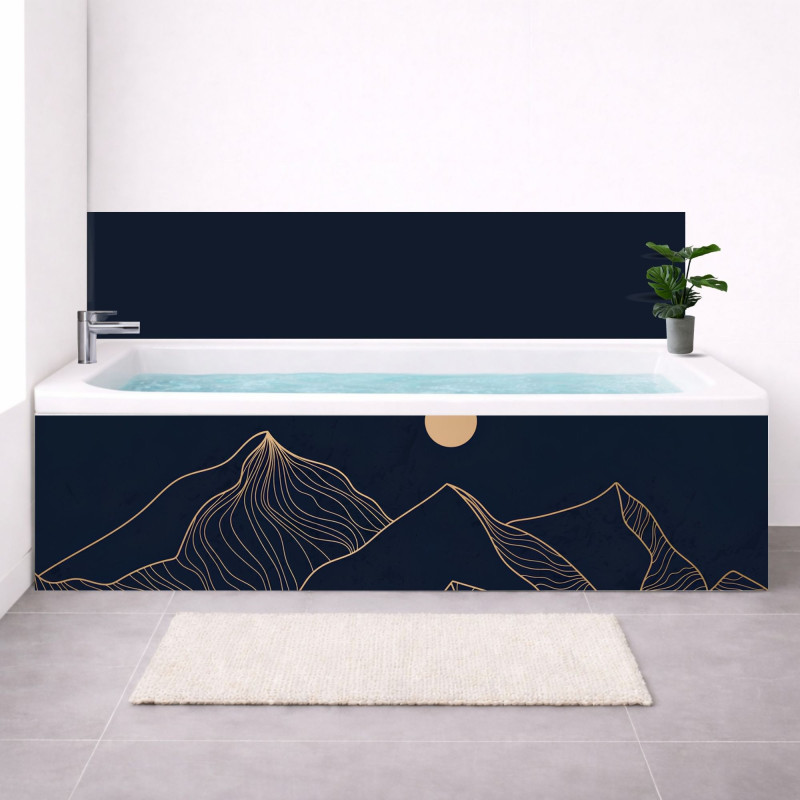 Tablier baignoire sur mesure paysage montagne – PVC & alu
