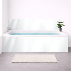 Tablier baignoire sur mesure style épuré blanc – PVC & alu
