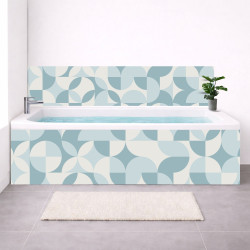 Tablier baignoire sur mesure Rosace Bleu Scandinave