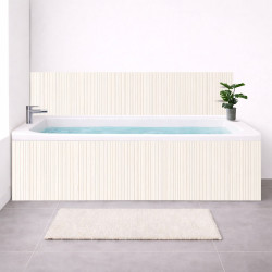 Tablier baignoire sur mesure Lignes Verticales Ivoire