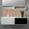 Crédence salle de bain sur mesure effet bois clair
