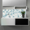 Crédence salle de bain sur mesure Rosace Bleu Pastel