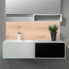 Crédence salle de bain sur mesure effet bois brut naturel