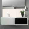 Crédence Lignes Verticales Ivoire salle de bain