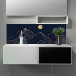 Crédence Montagne Ensoleillée salle de bain