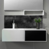 Crédence Nuages Noirs salle de bain | Tablier-Baignoire.fr