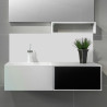 Crédence gris clair salle de bain sur mesure