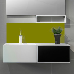 Crédence Vert Olive salle de bain sur mesure