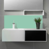 Crédence verte salle de bain sur mesure