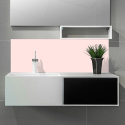 Crédence rose salle de bain sur mesure