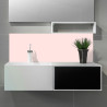 Crédence rose salle de bain sur mesure