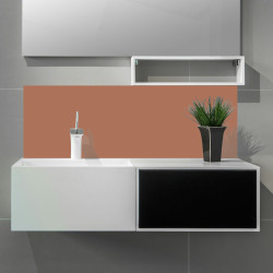 Crédence marron salle de bain sur mesure
