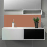 Crédence marron salle de bain sur mesure