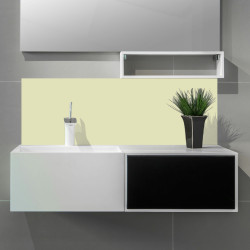 Crédence beige salle de bain sur mesure