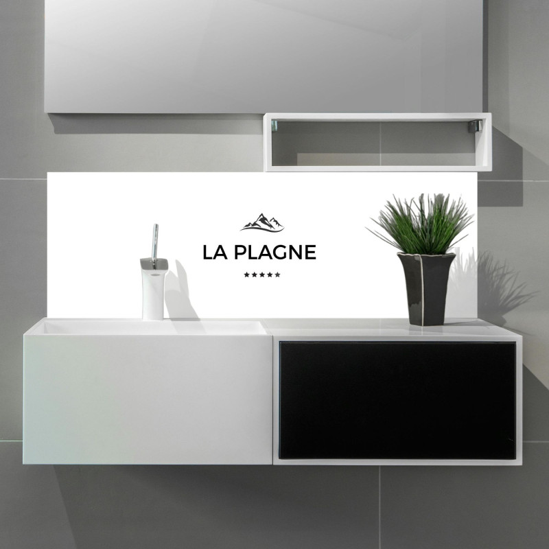 Crédence La Plagne salle de bain sur mesure