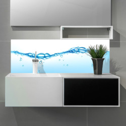 Crédence Bulles Aqua Pure salle de bain