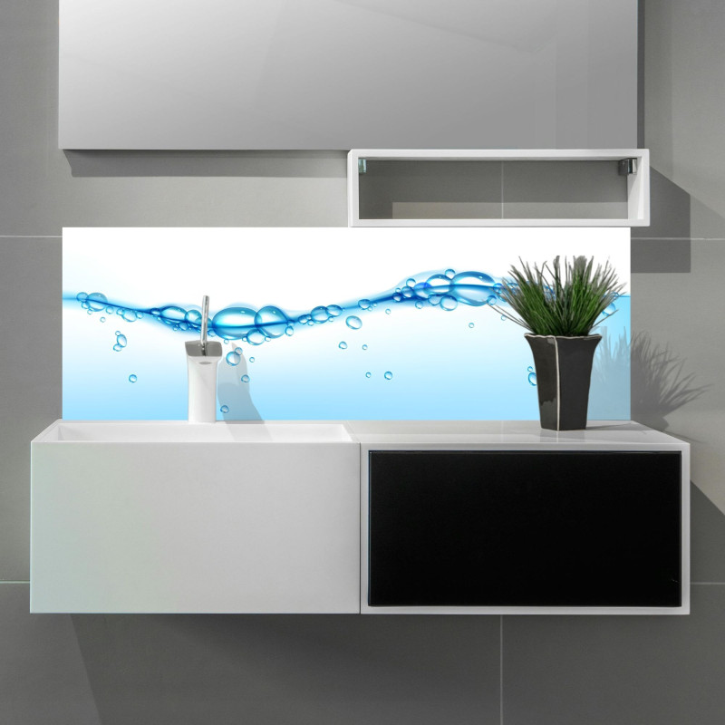 Crédence Bulles Aqua Pure salle de bain