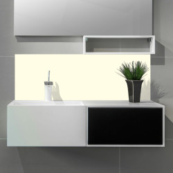 Crédence blanc crème sur mesure | Tablier-Baignoire.fr