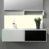Crédence blanc crème sur mesure | Tablier-Baignoire.fr