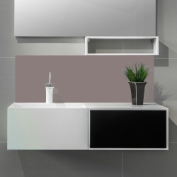 Crédence taupe sur mesure salle de bain