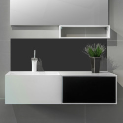 Crédence gris anthracite sur mesure salle de bain|Tablier-Baignoire.fr