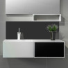 Crédence gris anthracite sur mesure salle de bain|Tablier-Baignoire.fr