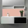 Crédence beige rosé sur mesure salle de bain